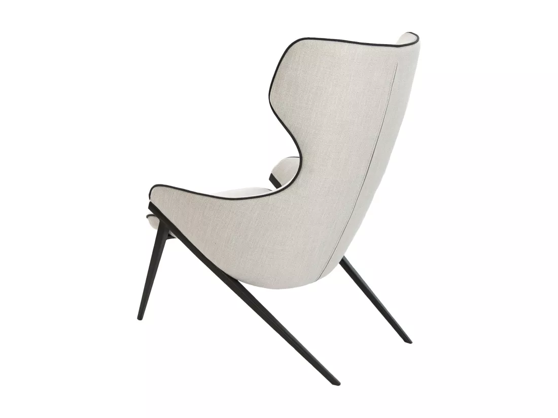 Fauteuil en tissu et pieds en acier noir 5009 ANGEL CERDA