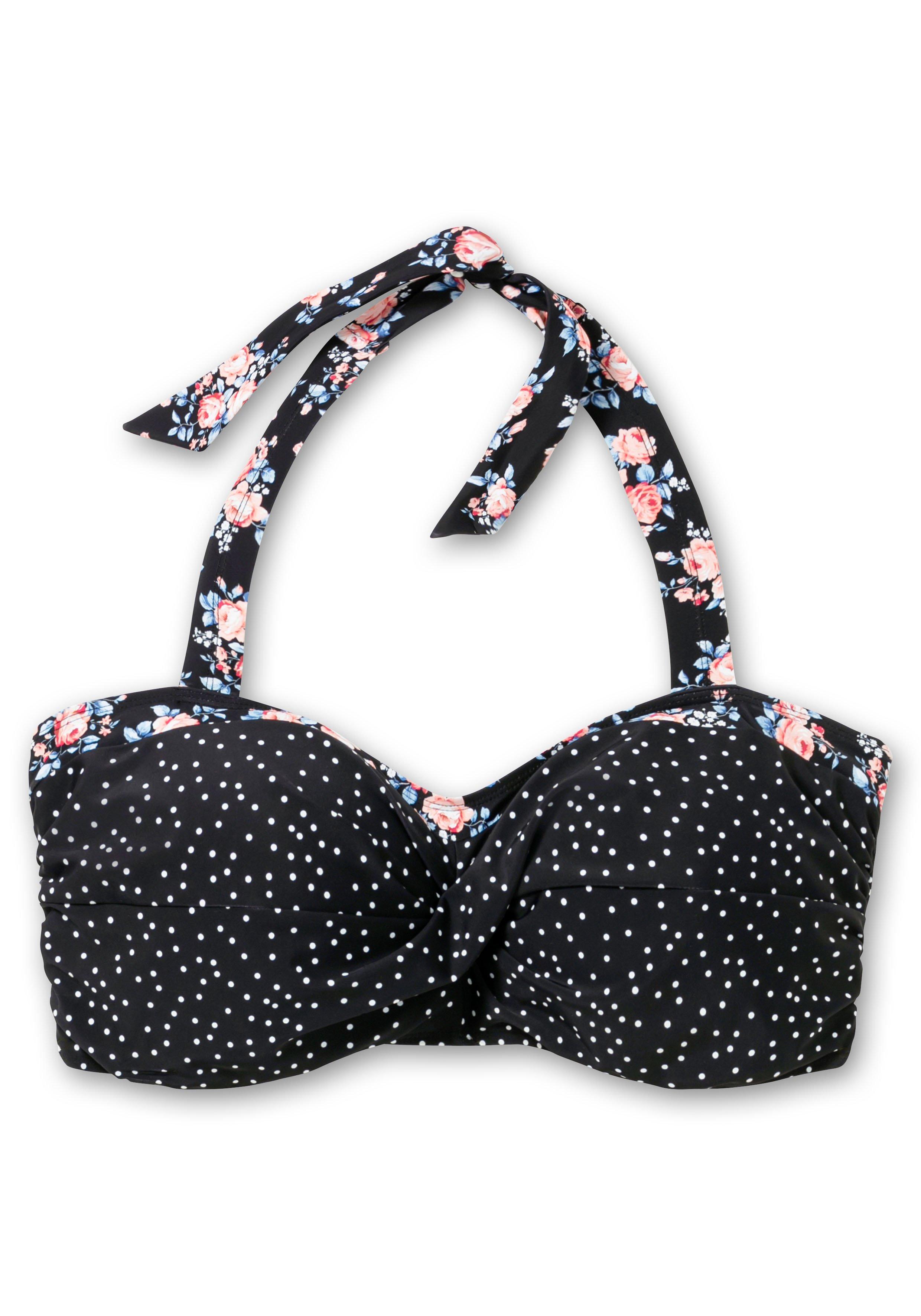 Bikinioberteil in Wickeloptik, mit Neckholder-Träger