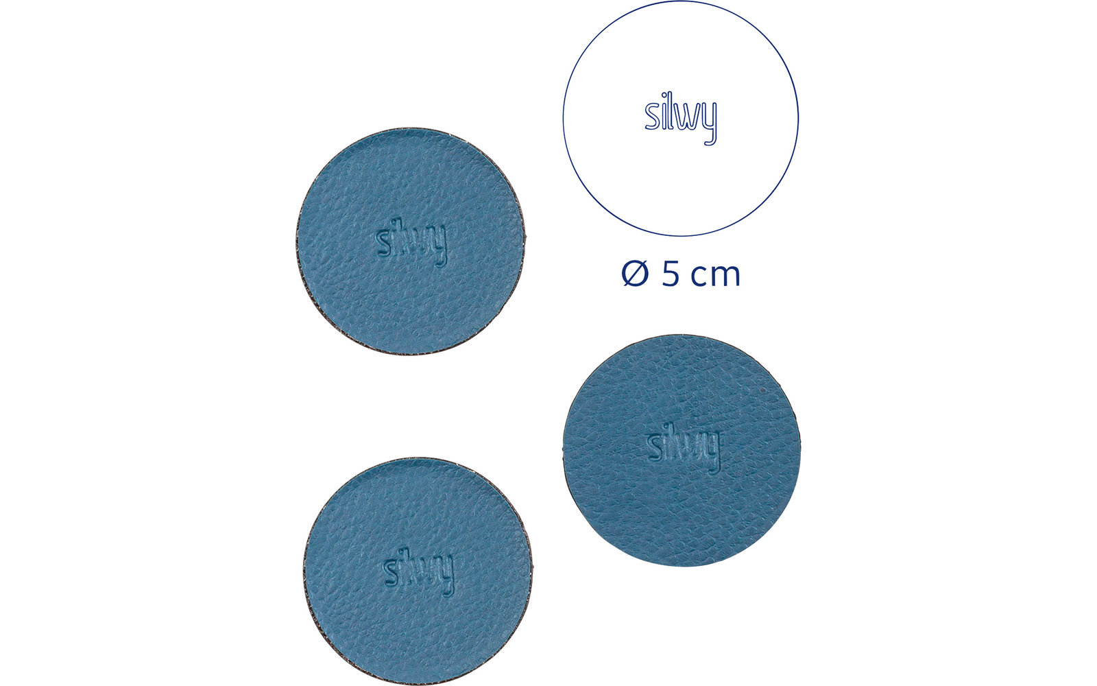 silwy® Magnet-Pads 5 cm 4er Set schwarz