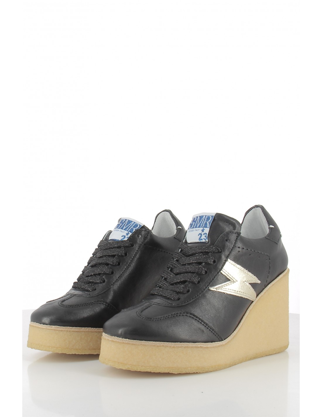 semerdjian Baskets à talons compensée arev 10400 h Black