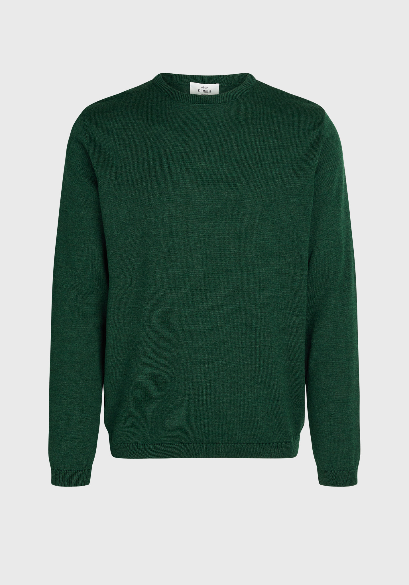 Klitmøller Collective Strickpullover Mens Basic Merino Moss Green