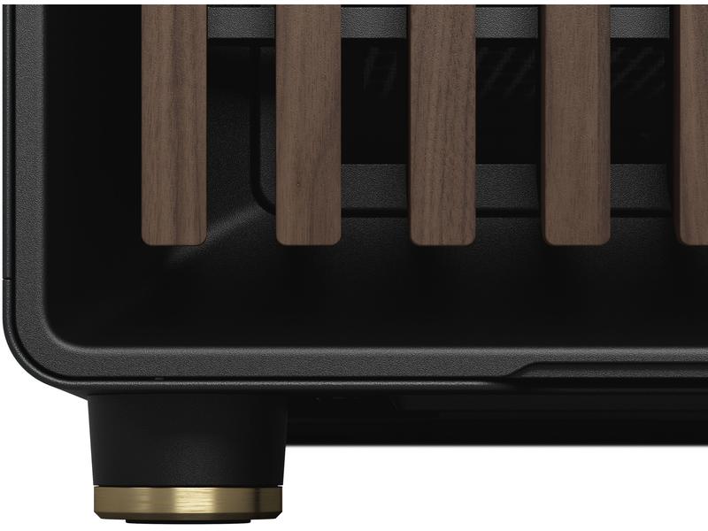 Fractal Design PC-Gehäuse North TG Schwarz Elegantes Gehäuse mit Seitenfenster und offener Front aus echtem Walnussholz