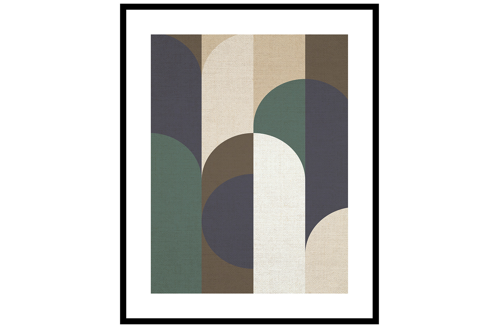 Newline Weave II bilde Grafisk poster med sort ramme. 40x50 cm