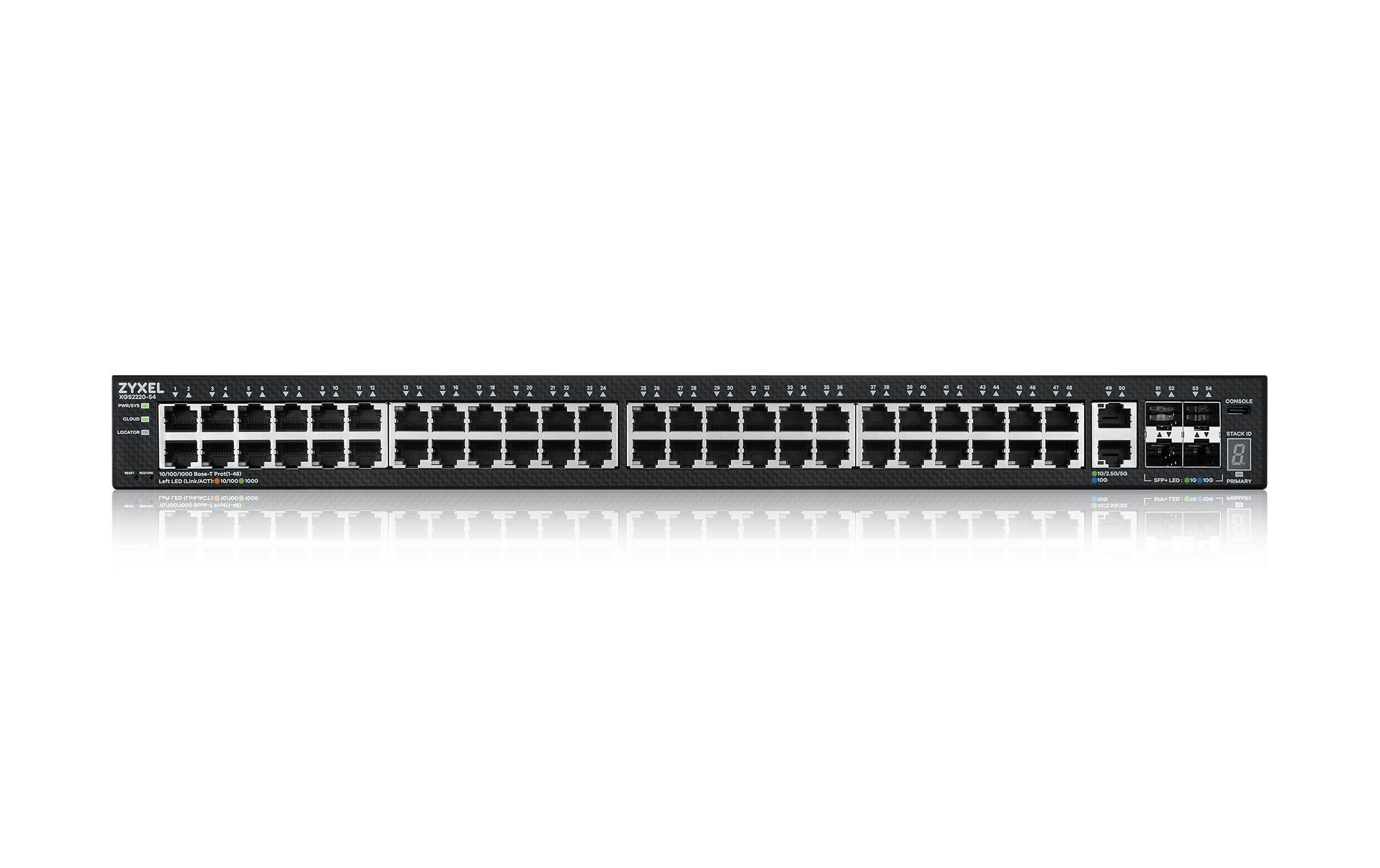 Switch XGS2220-54 54 Port<br>48-Port GbE L3 Access Switch mit 6 10G Uplink