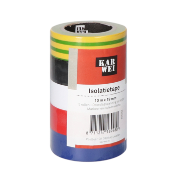 KARWEI elektrische isolatietape 10 m x 19 mm (5 stuks)