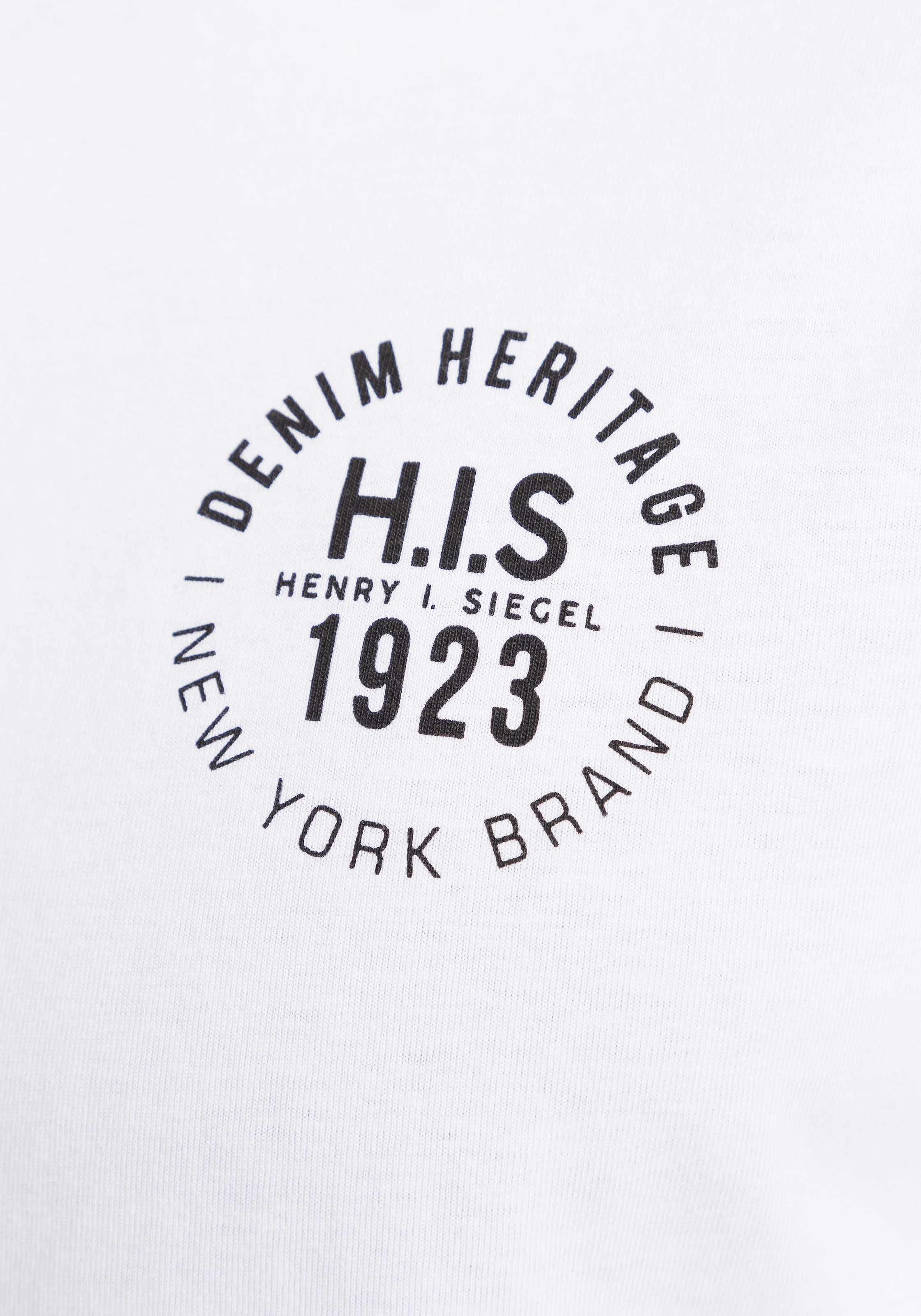 H.I.S Langarmshirt, 2 Stk. Langarm,  bedruckt,  Rundhalsausschnitt,  aus 100% Baumwolle