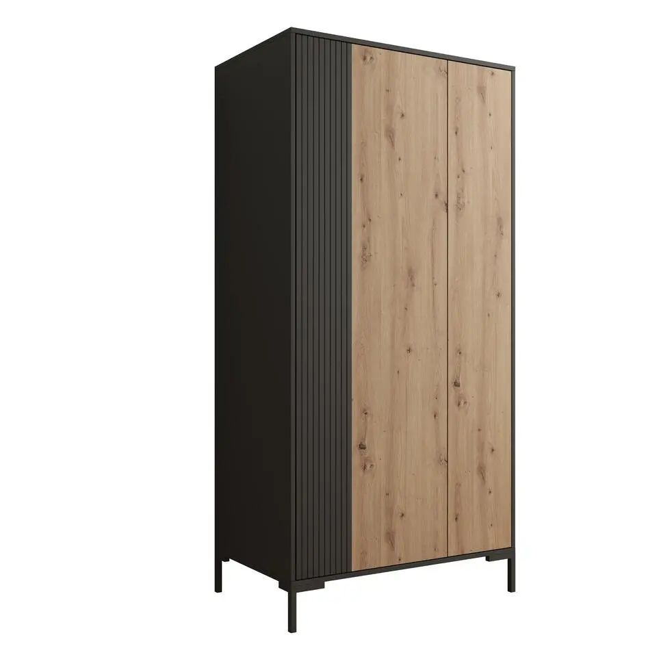 Meubella - Kledingkast Molina - Eiken - 90 cm