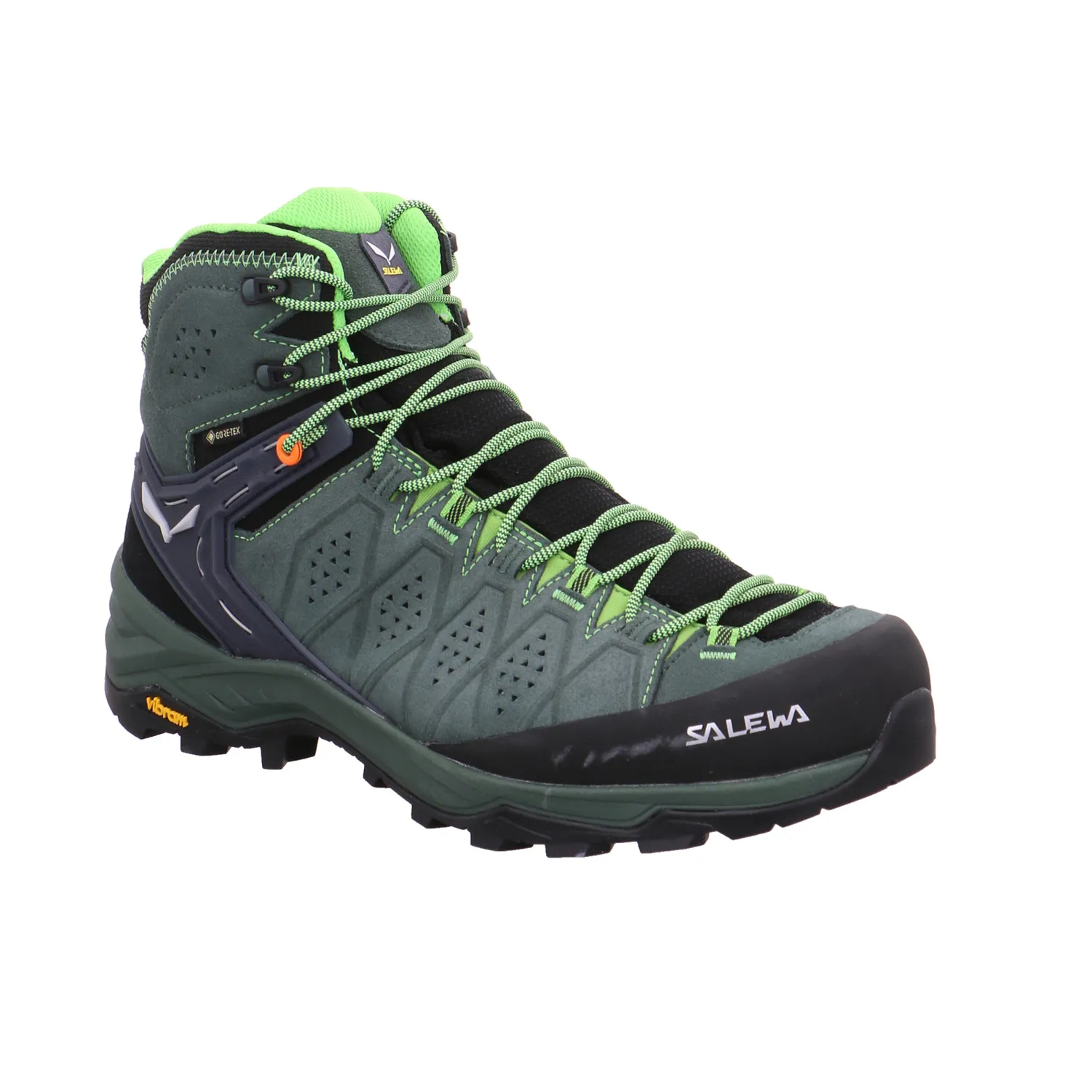 SALEWA Walking + Outdoor Grün Leder