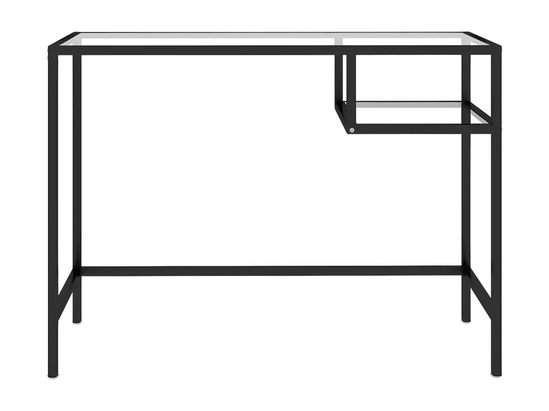 Bureau d'ordinateur Transparent 100x36x74 cm Verre
