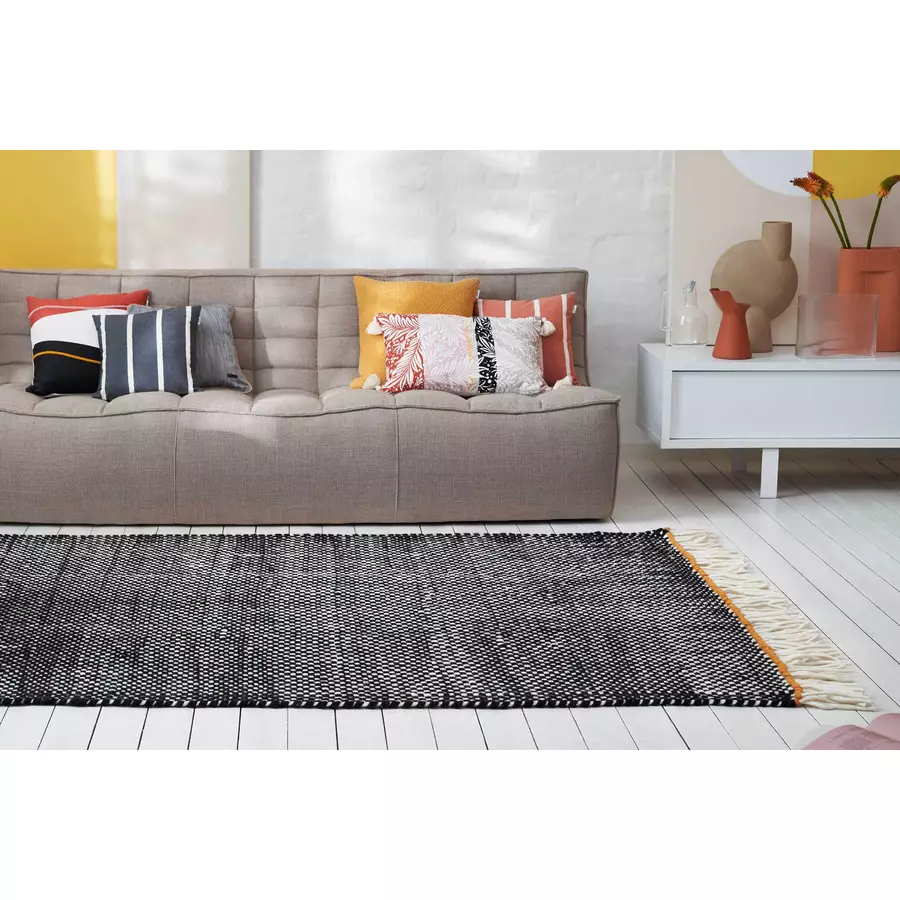 Esprit Handweb-Teppich Casa schwarz