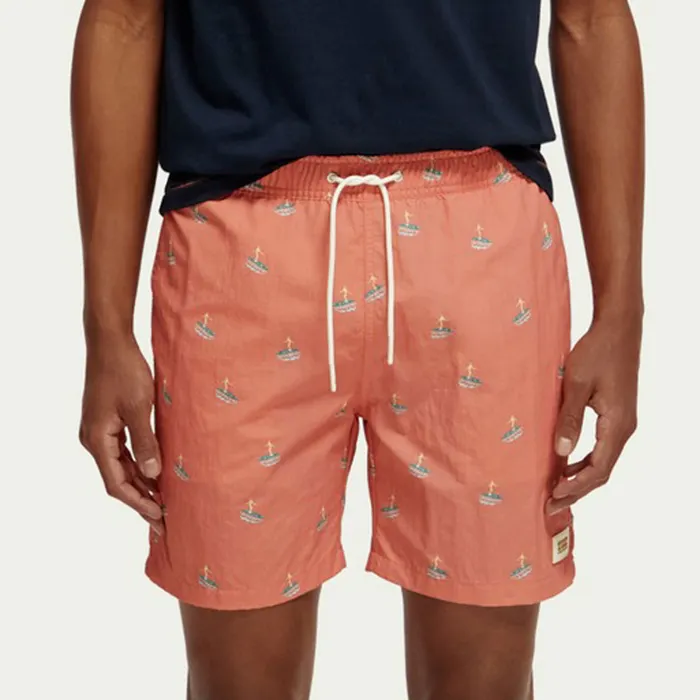 Scotch & Soda Mid Length Mini Printed AOP Zwemshort Heren