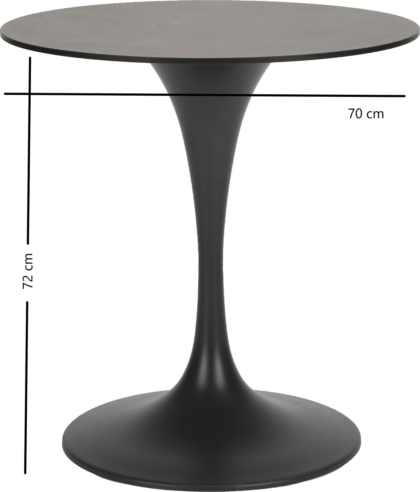 Gartentisch - anthrazit - 70 cm