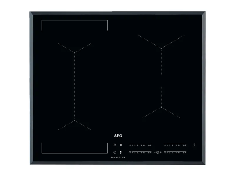 AEG IKE64441FB - Induktions kogeplade - 4 plader - Niche - bredde: 56 cm - dybde: 49 cm - med facetteret ramme - sort