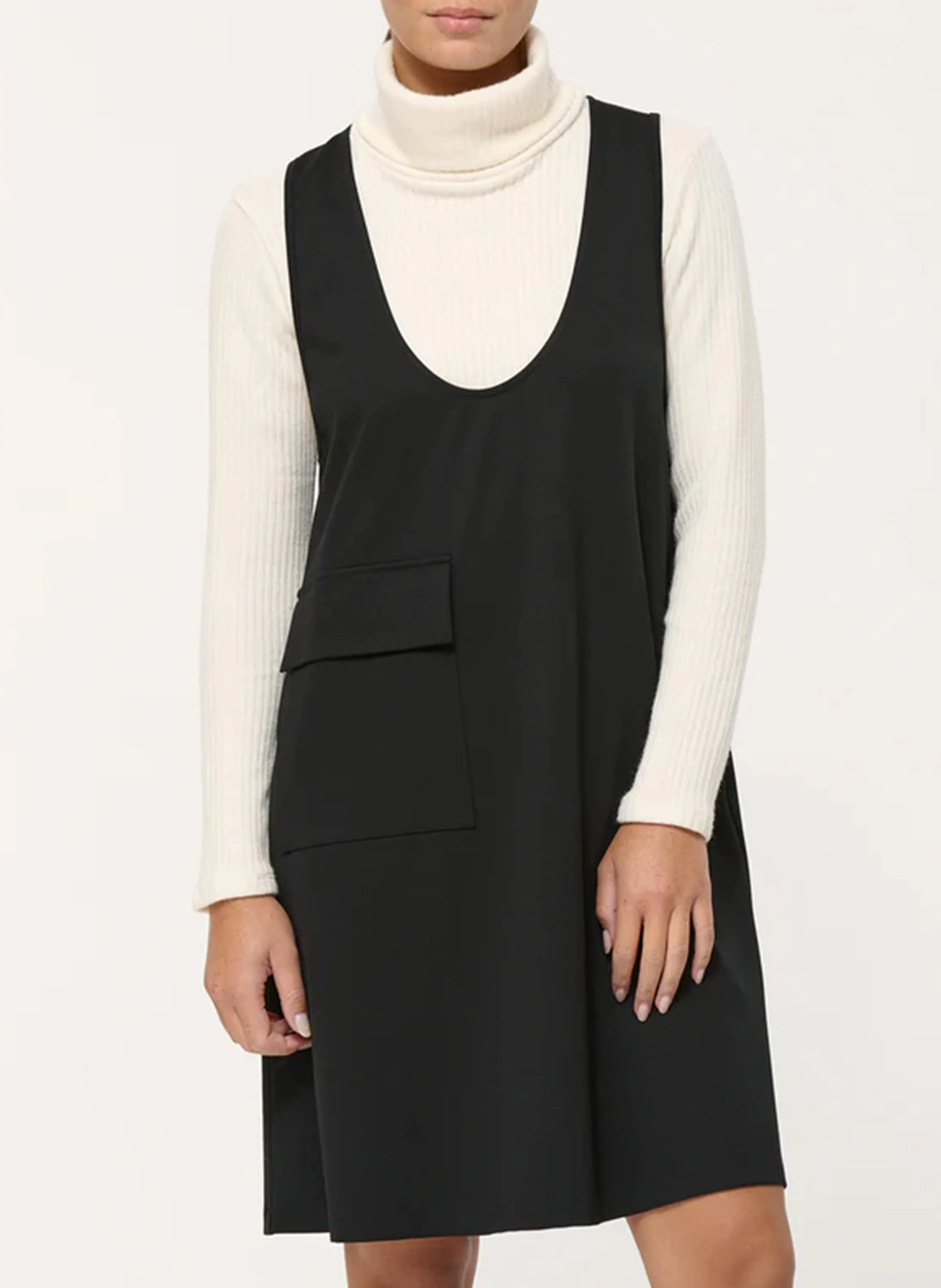 Robe courte trapèze | Noir