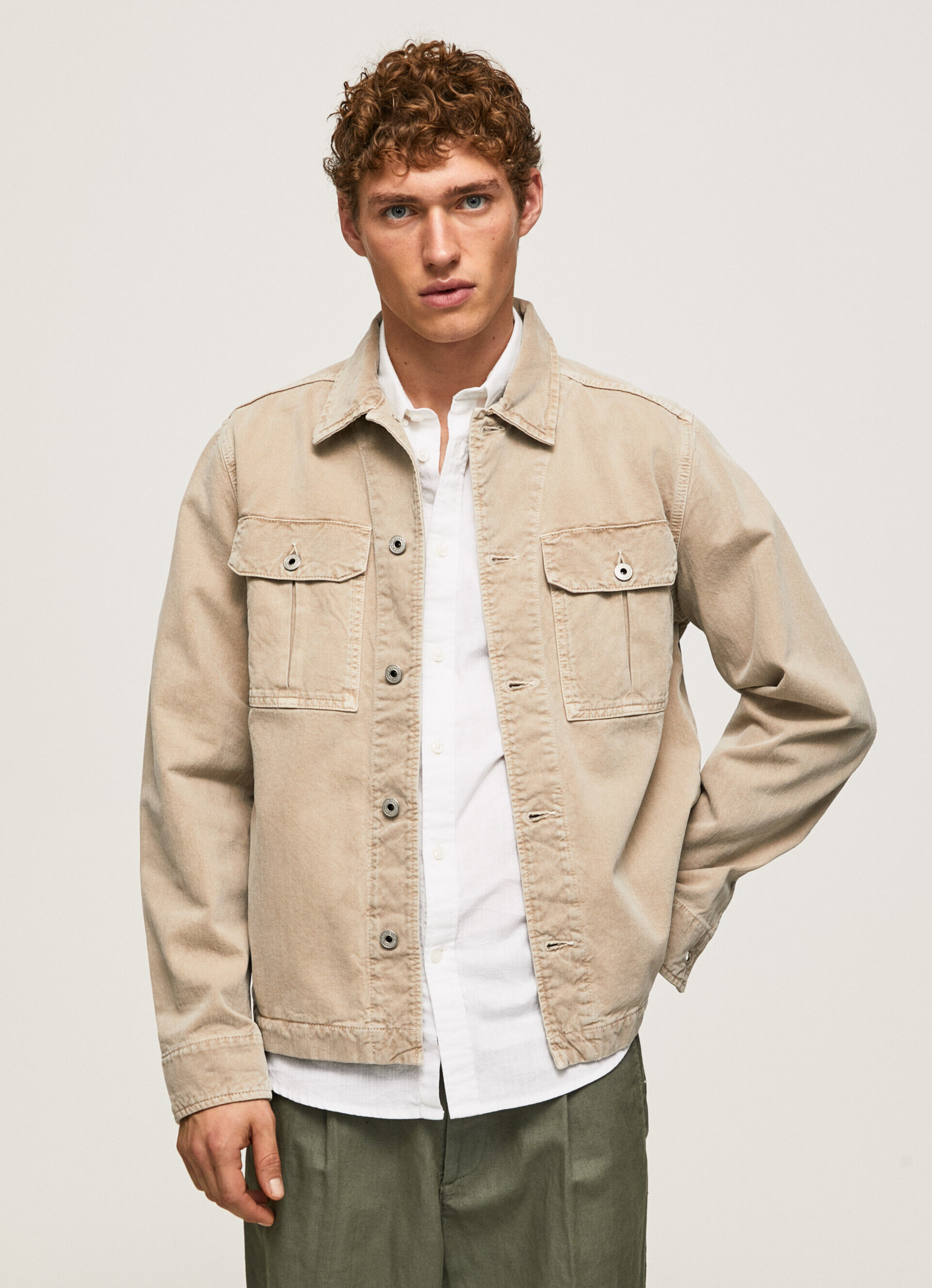 CAMISETA DENIM RELAXED BAILEY - Bege Malte