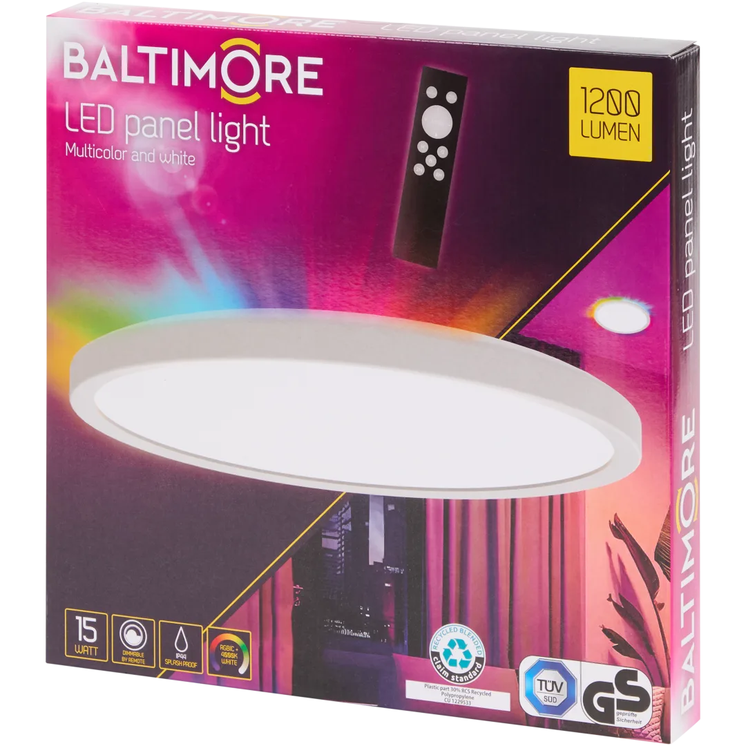 Baltimore ledpaneel Ø 29 cm | 1200 lumen | diverse kleuren