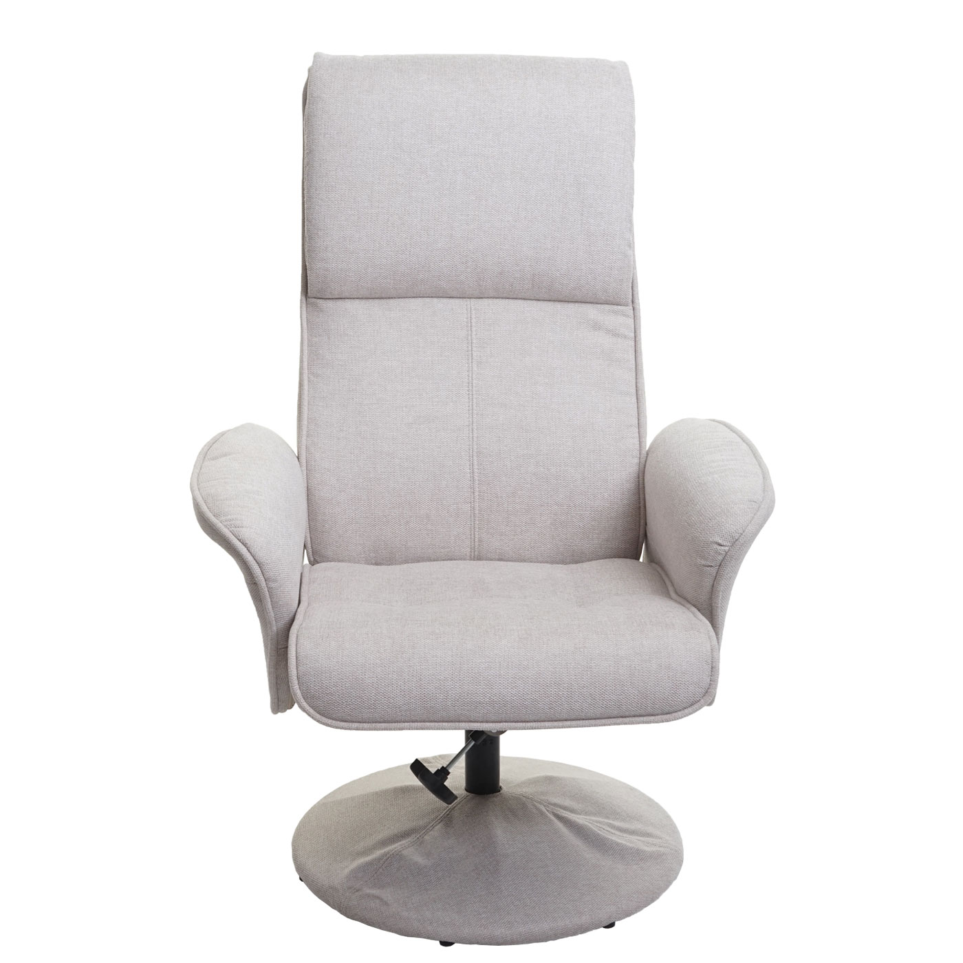 Relaxsessel Stockholm, Fernsehsessel Relaxliege TV-Sessel mit Hocker ~ Stoff/Textil, creme-beige