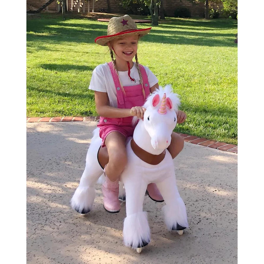 PonyCycle® Weißes Einhorn mit Bremse - groß
