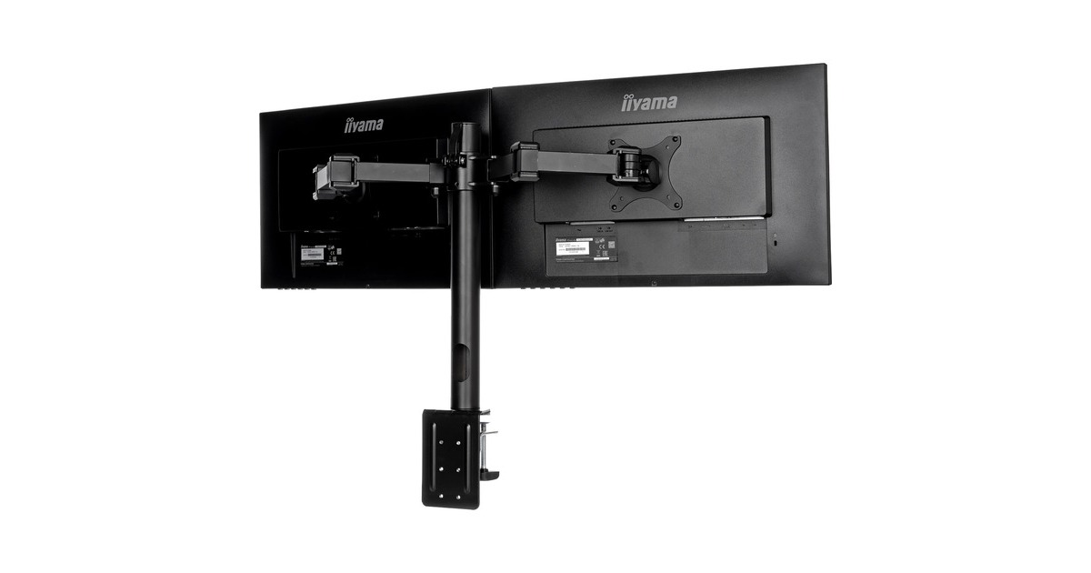 iiyamaDubbele bureausteun arm DS1002C-B1 monitorarm  (Zwart)