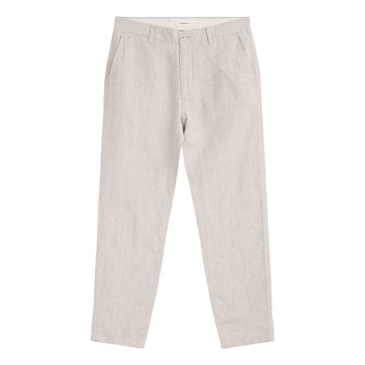 Knowledge Cotton Apparel Chuck Hør Bukser, Light Feather Gray, W34/L32