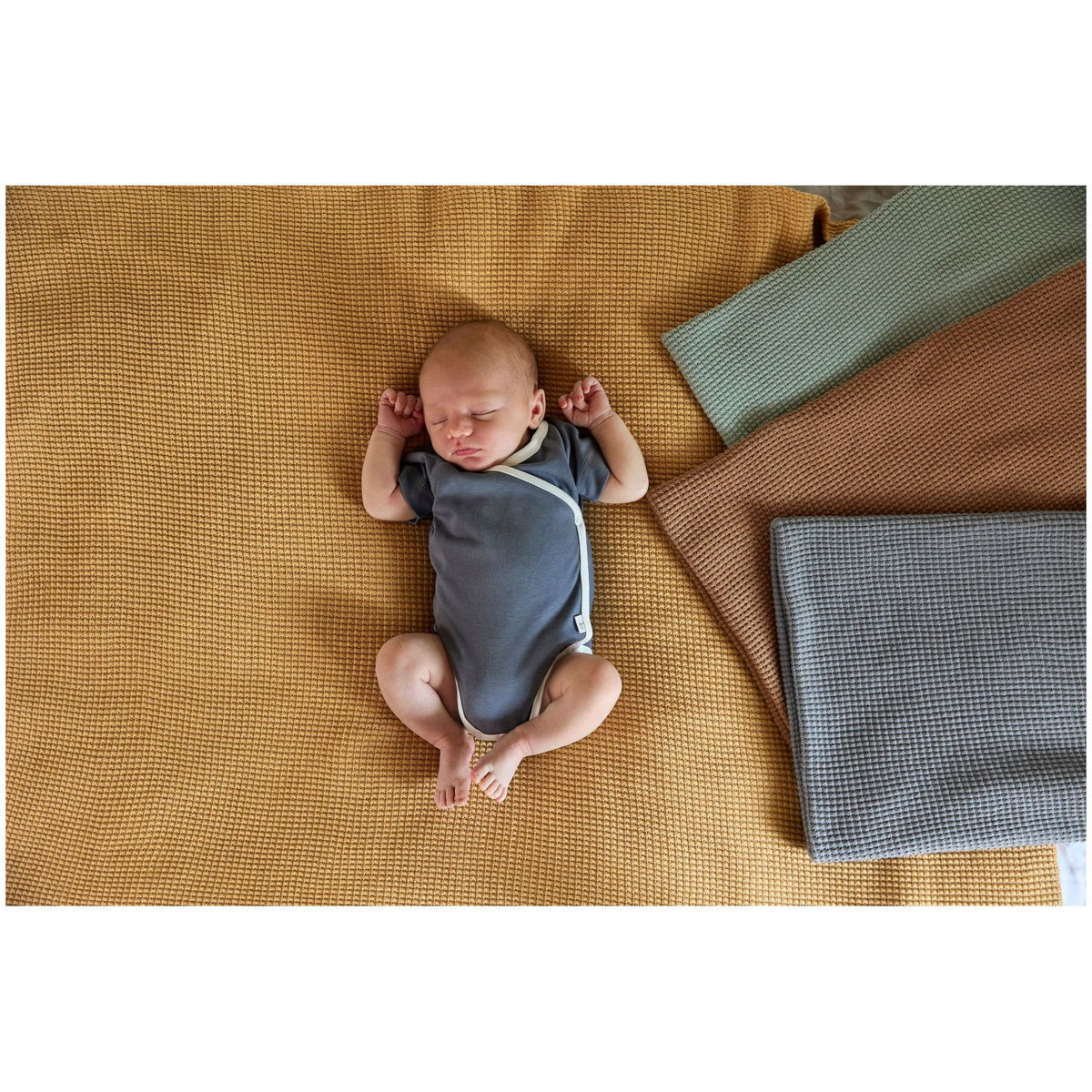 LässigLässig   Babystrickdecke GOTS light brown