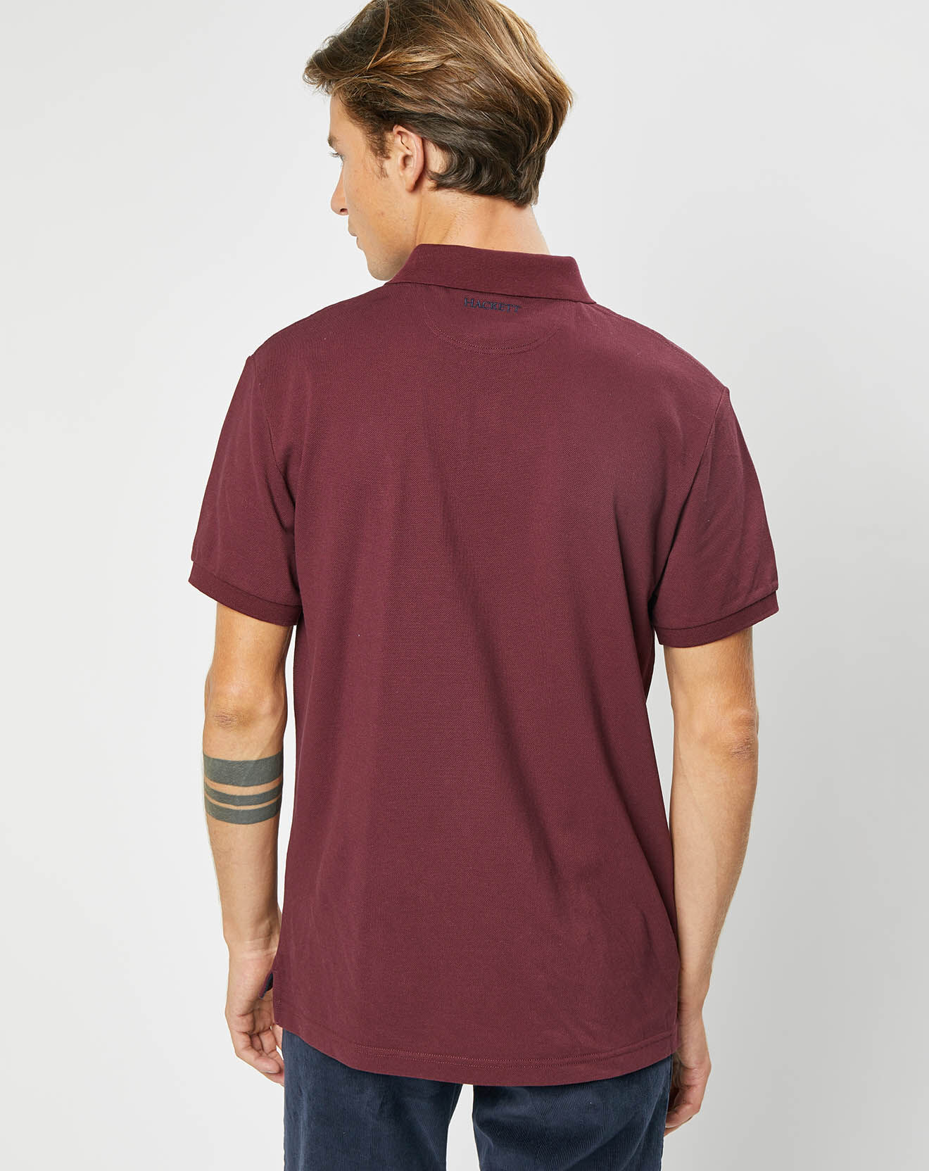 Hackett London Polo droit Dog bordeaux