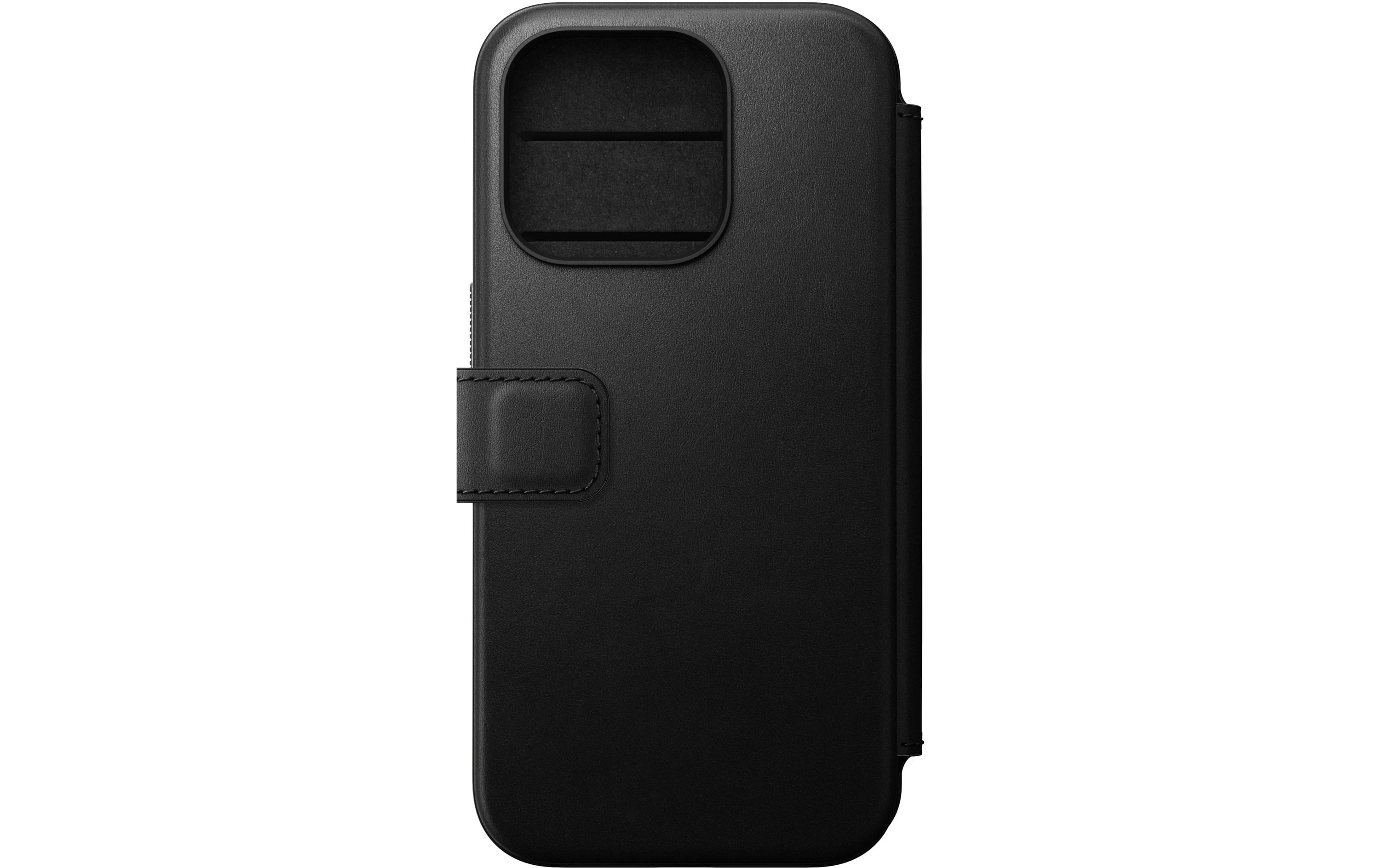 Book Cover Modern Leather Folio iPhone 15 Pro SchwarzModernes Leder Folio für das Apple iPhone 15 Pro