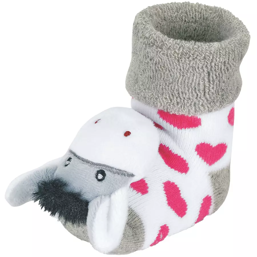 Sterntaler Baby-Rasselsöckchen Esel weiß