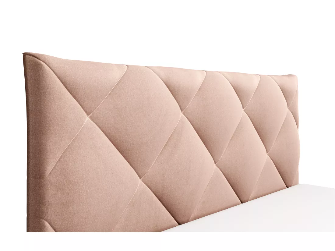 Lit coffre 160 x 200 cm - Velours - Beige - STARI de Pascal Morabito