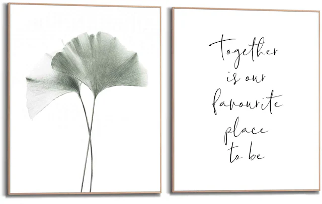 Reinders! Bild mit Rahmen »Botanisch - Japanischer Nussbaum -« 2 Stk. tlg. Zitat - Familien - Liebe