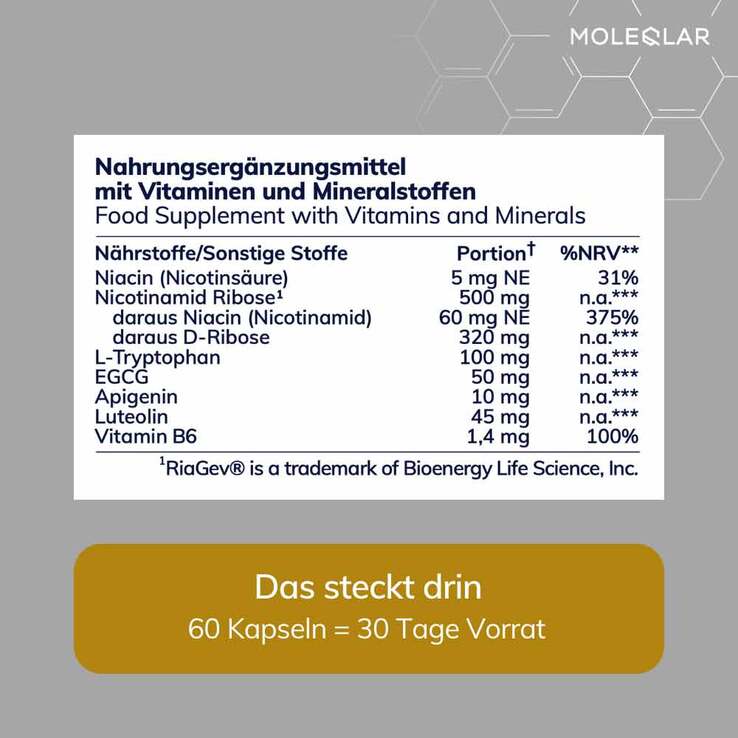 Moleqlar Longevity Regenad Kapseln, 60 St