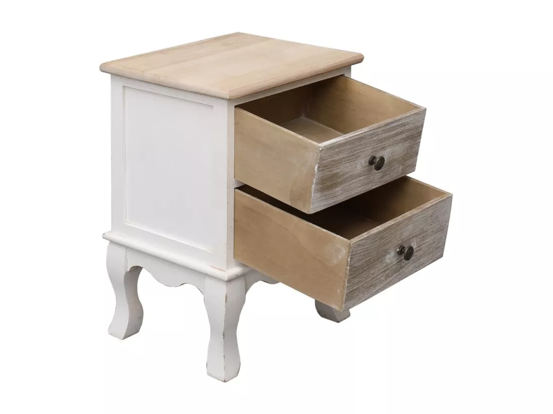 2 pcs Tables de chevet 35x30x50 cm Bois de Paulownia