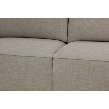 KARWEI loungebank Mack grijs gerecycled stof met links verlenging