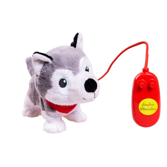 Peluche mon chien à promener filoguidé