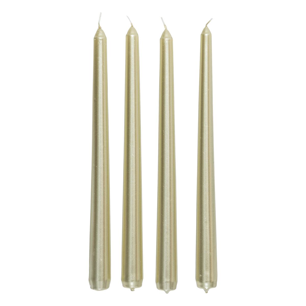 BOUGIE BATON SATIN OR 192G X4 PIECES