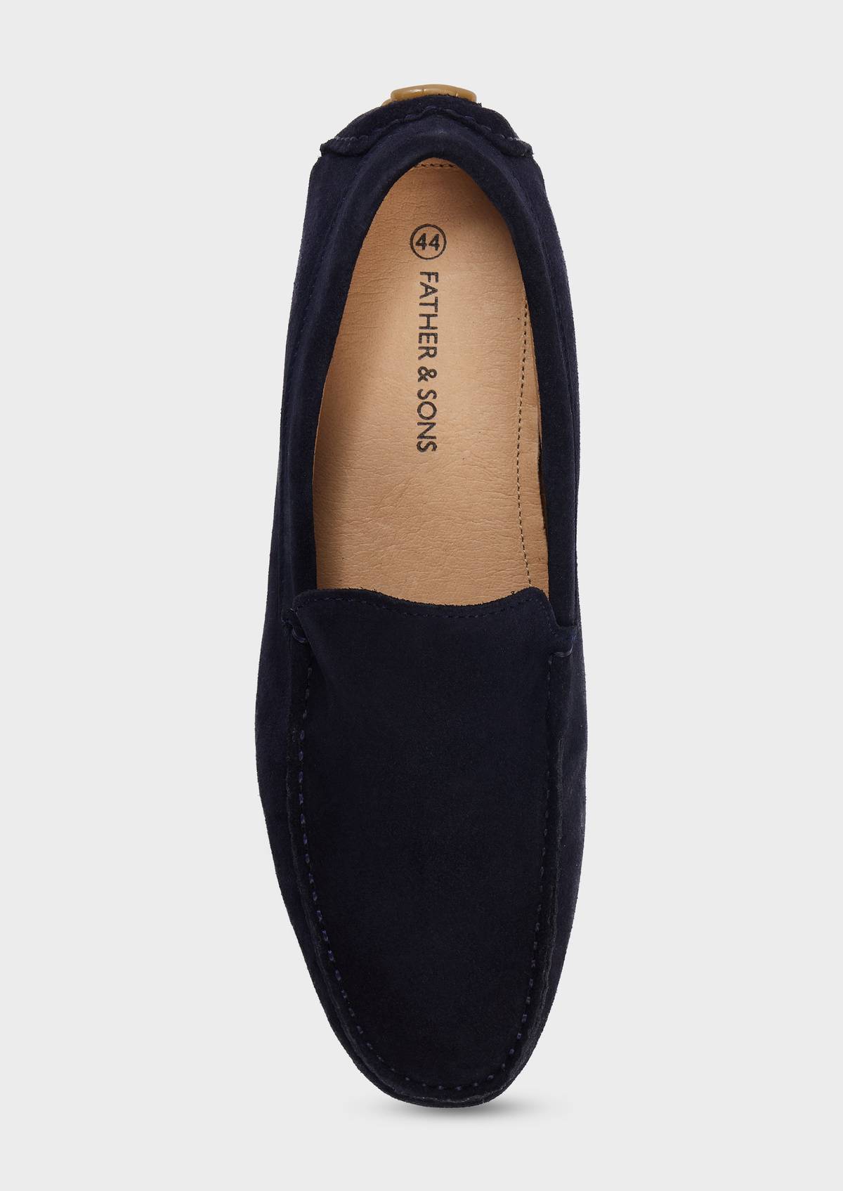 Mocassins en cuir nubuck bleu marine