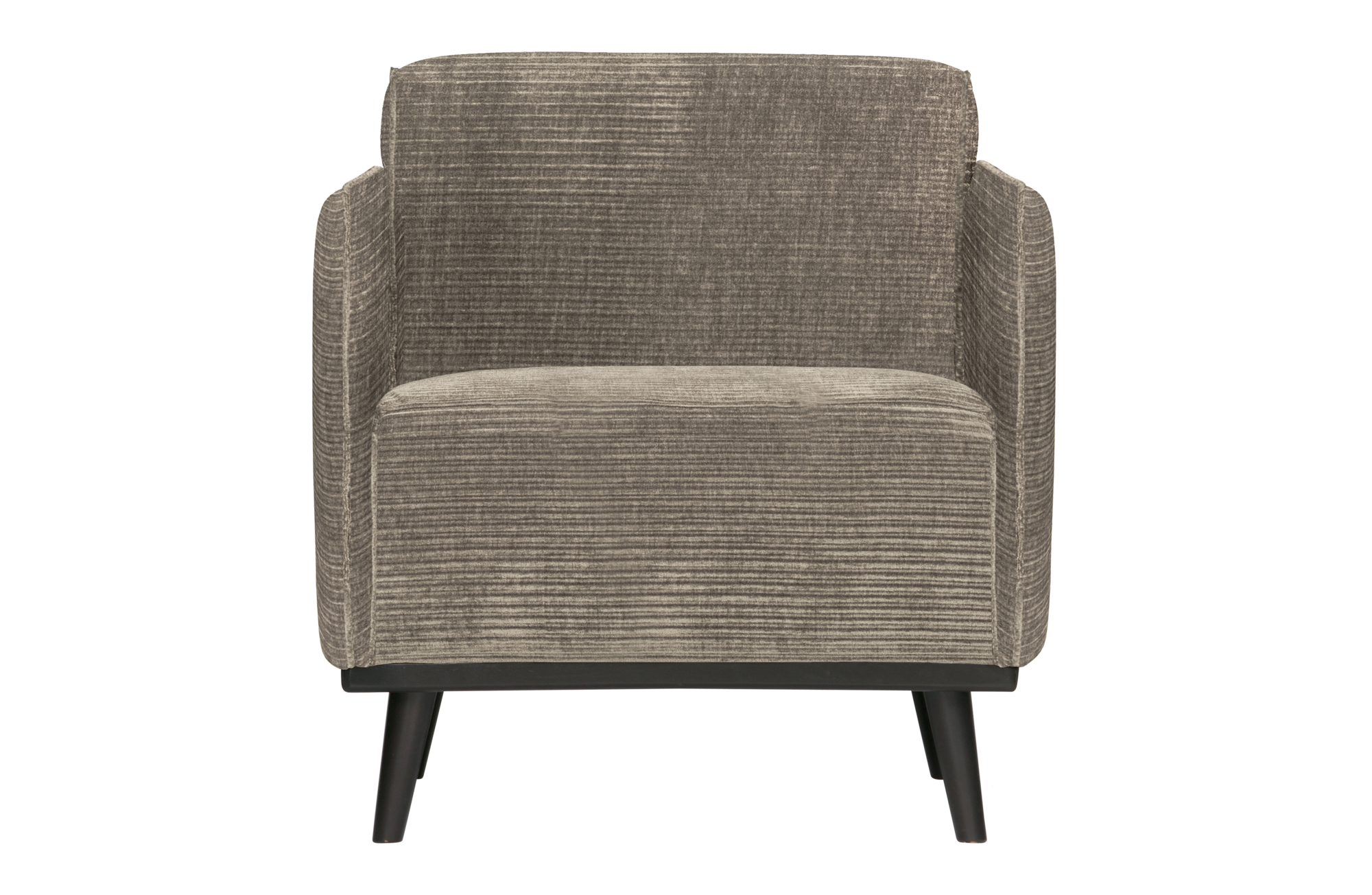 BePureHome fauteuil Statement met arm brede platte rib clay
