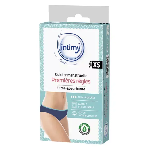 Calcinhas menstruais INTIMY CARE para a primeira menstruação, tamanho PP (1 unidade).