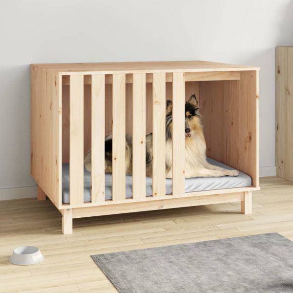 Casota para Cães 100x70x72 cm Madeira de Pinho Maciça - 822491