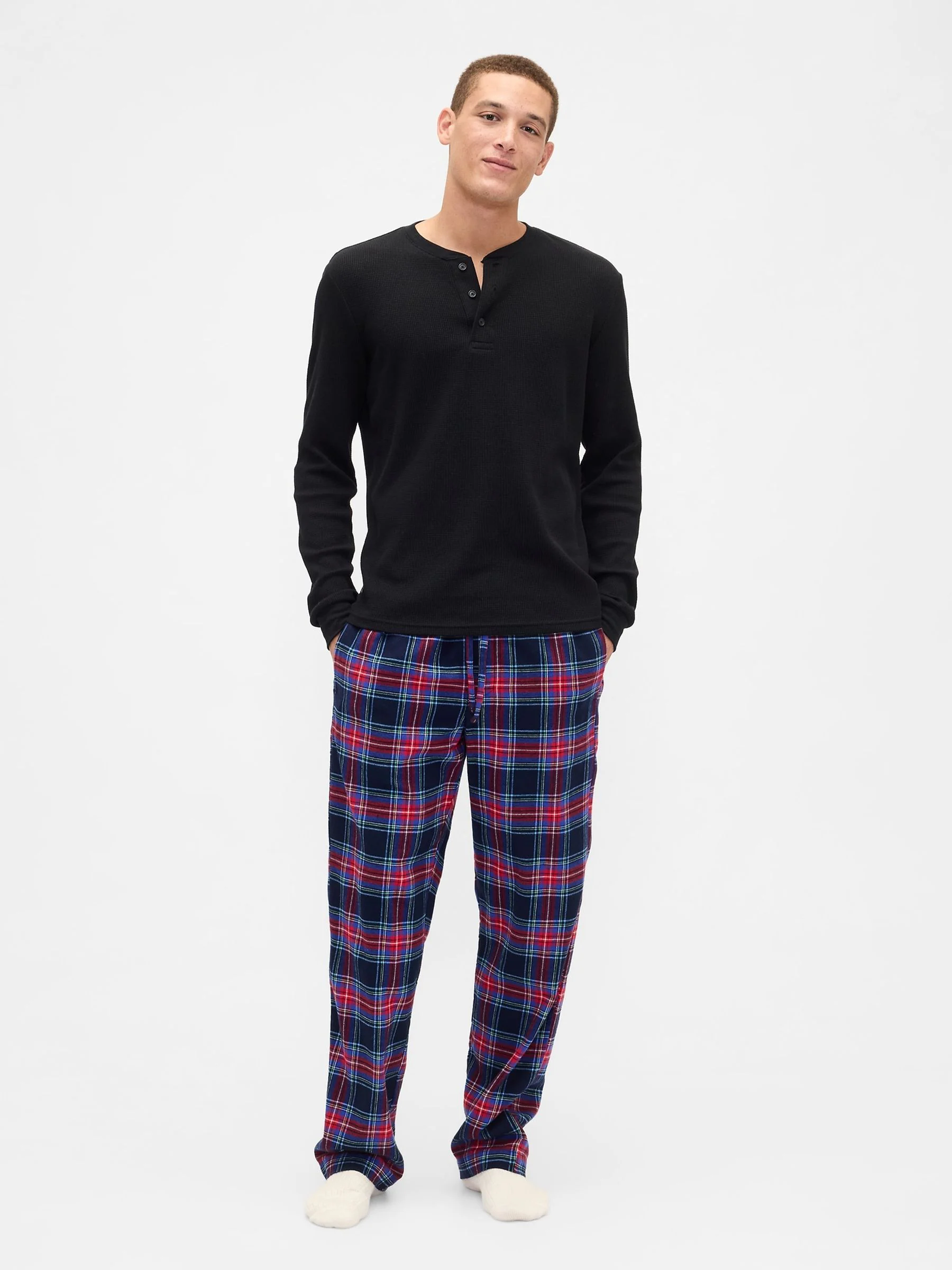 Marineblauw geruit - Gap kerstpyjamabroek