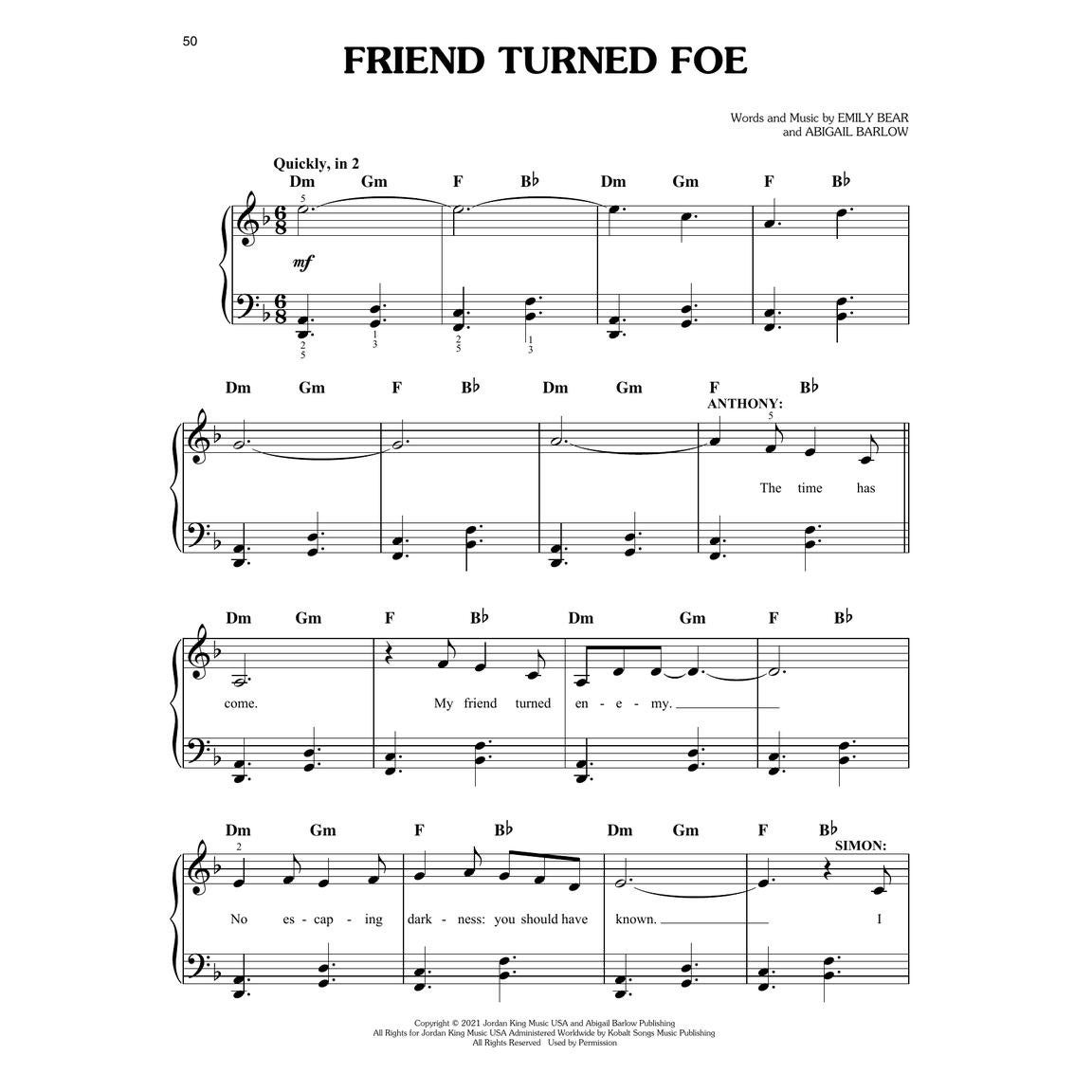 Hal Leonard Barlow & Bear The Unofficial Bridgerton Musical songboek voor piano