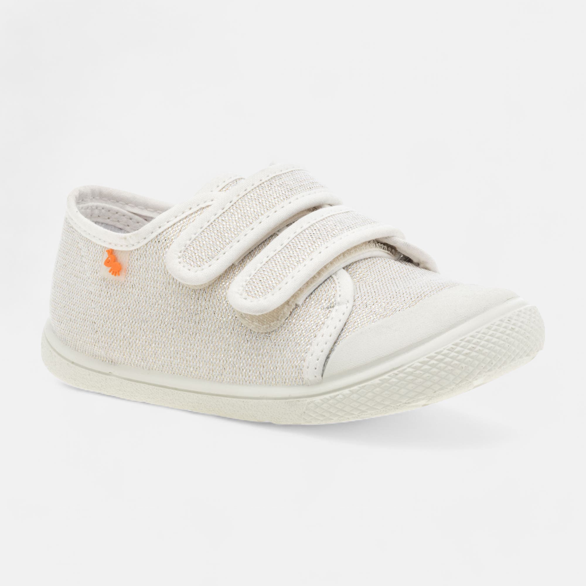 Baskets en toile Fille argent