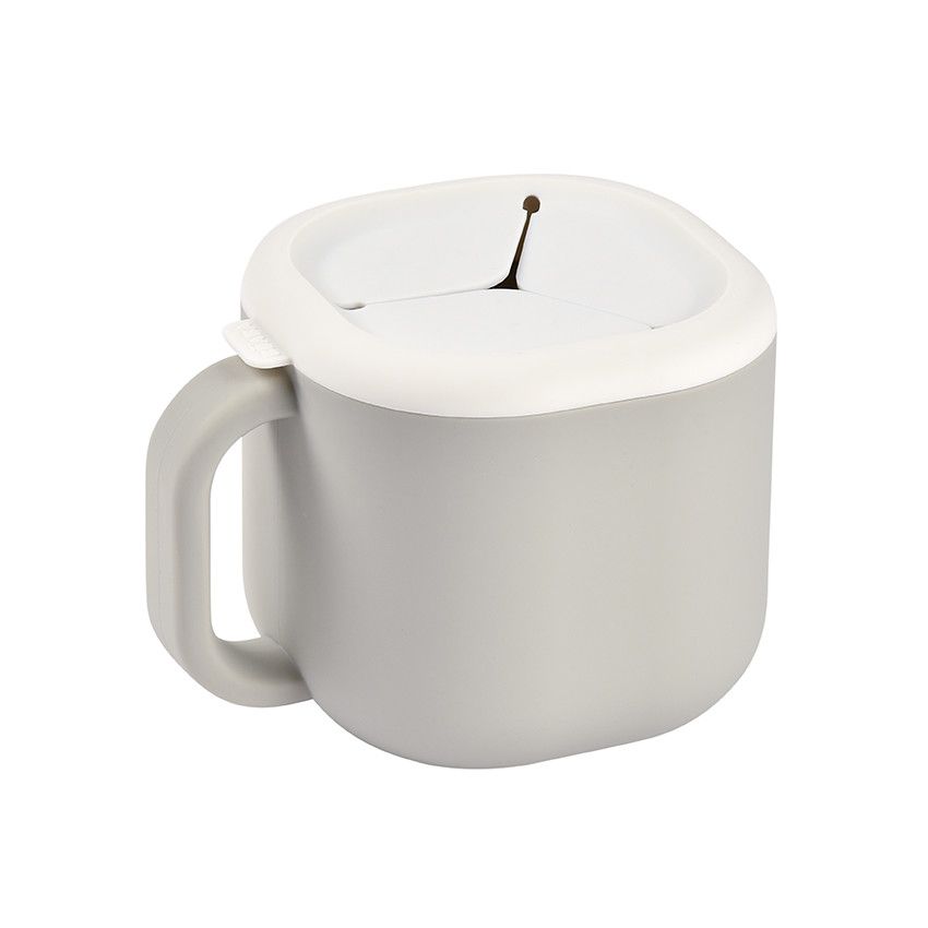 Tasse Pick & Snack en silicone velcet grey - Ecru