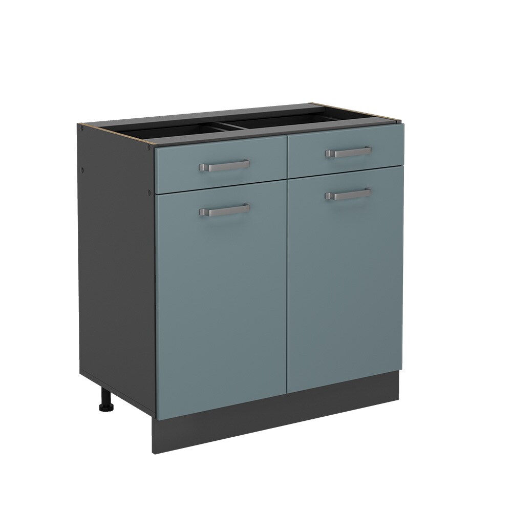 Vicco Schubunterschrank Küchenschrank R-Line Solid Anthrazit Blau Grau 80 cm modern