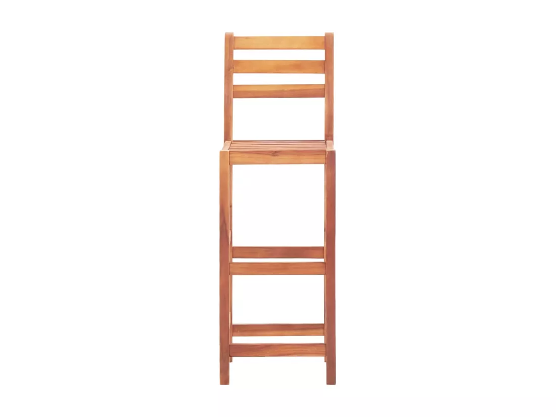 Chaises de bar lot de 4 bois d'acacia solide