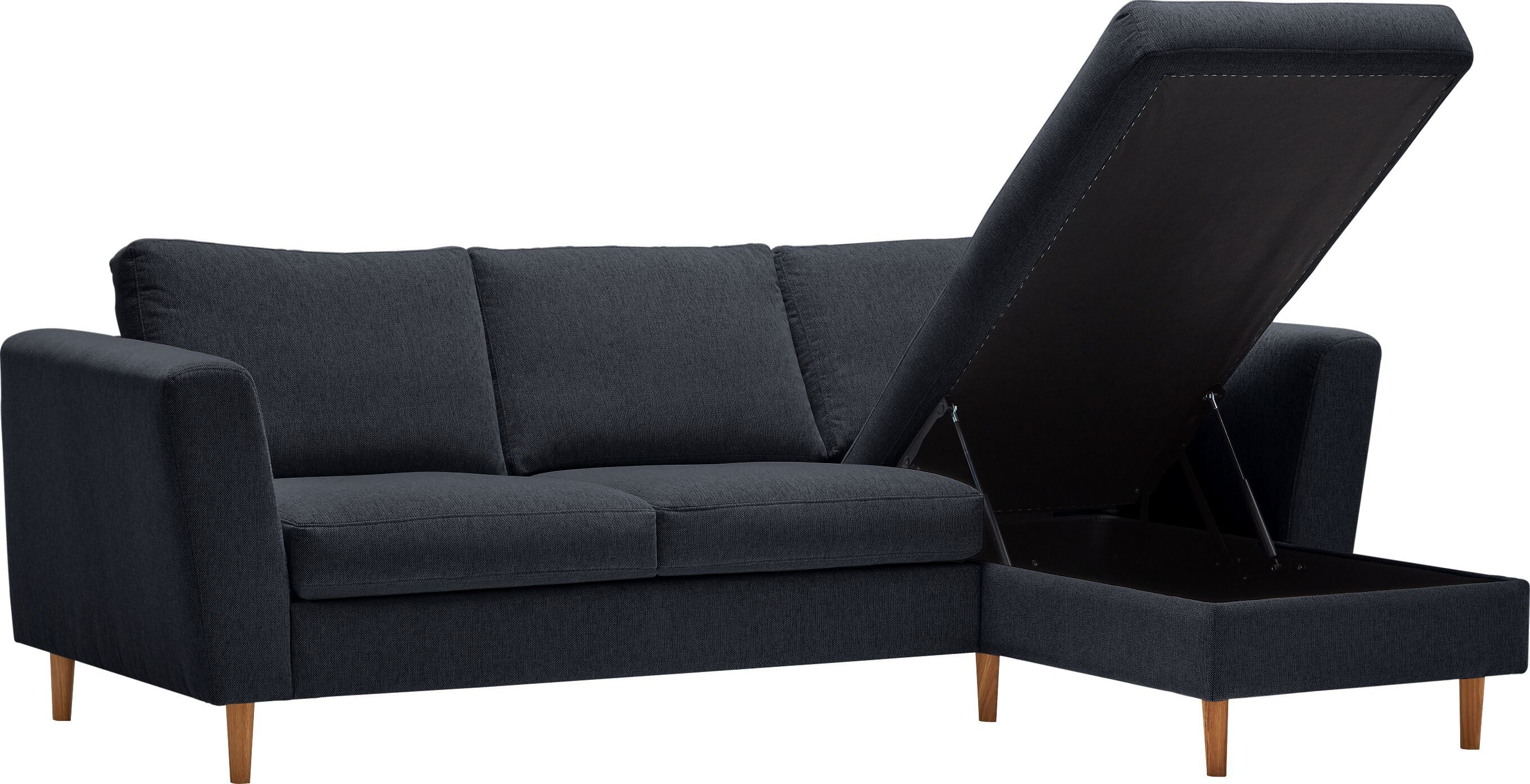 DIENER Ecksofa - Dunkelgrau / B: 235.0 cm x T: 156.0 cm x H: 81.0 cm