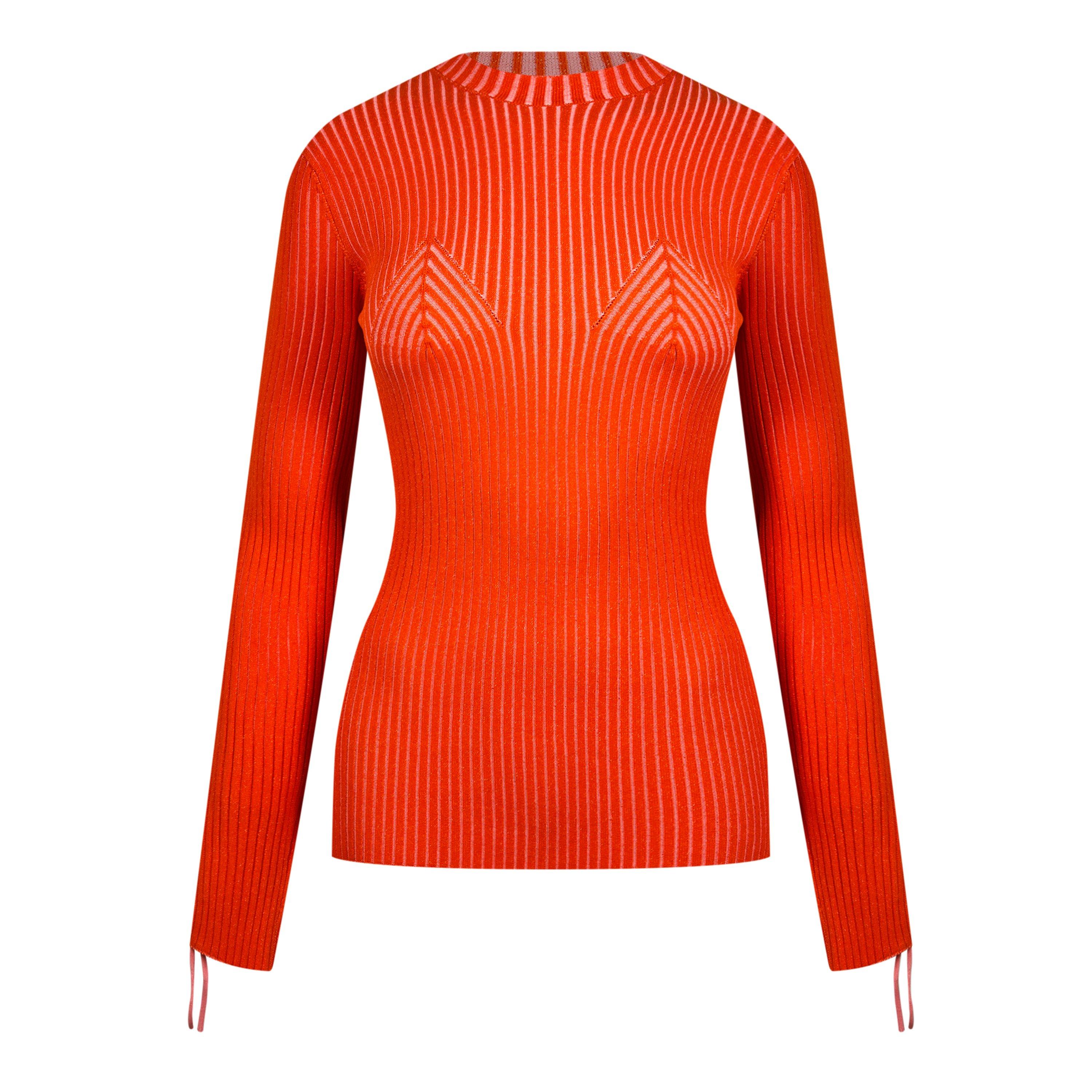 Off White Vanise Lace Up Sleeve Knitted Jumper