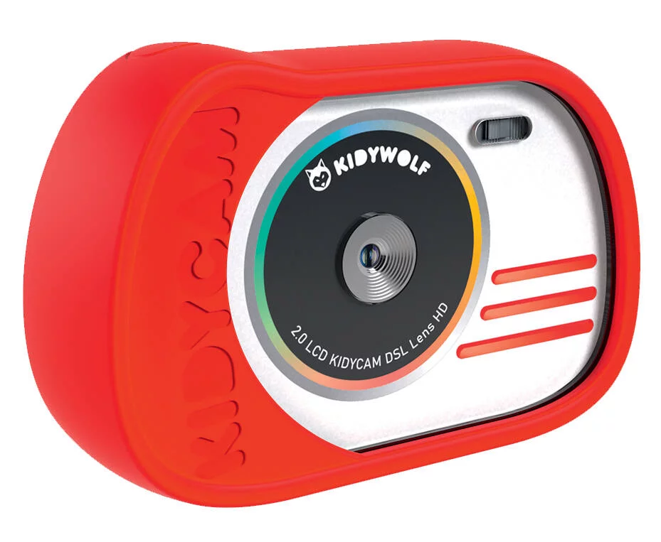 KIDYWOLF  - APPAREIL PHOTO ETANCHE 8MP AVEC 16GB MEMOIRE ROUGE