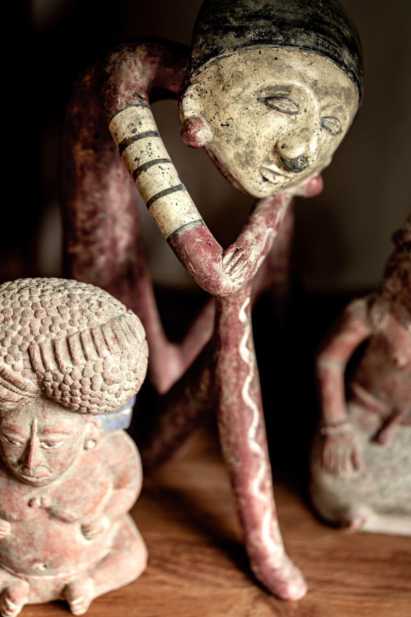 Terrakotta-Figur 'Nayarit', handbemalt, H 35 cm, B 25 cm, L 20 cm von fischer's lagerhaus