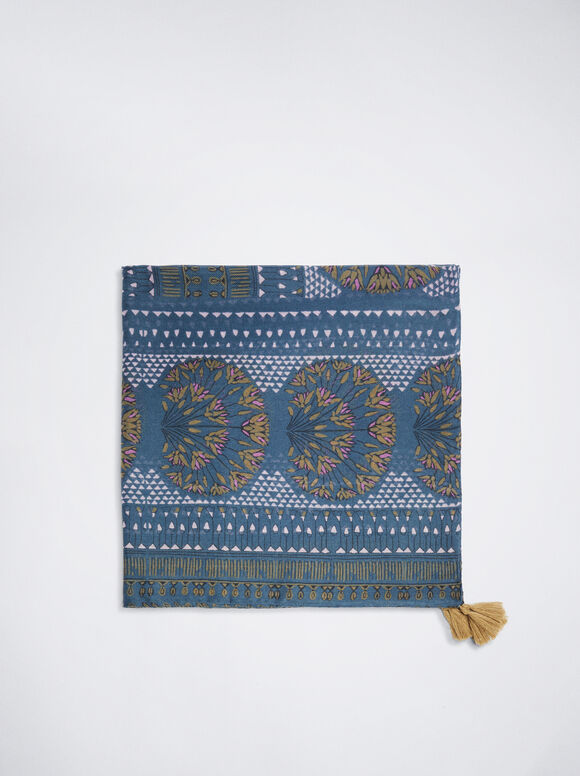 Lenço estampado - Azul